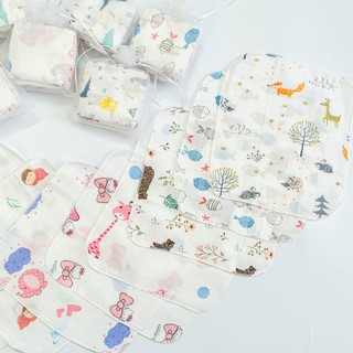 Set 10 khăn sữa aden sợi tre túi lưới