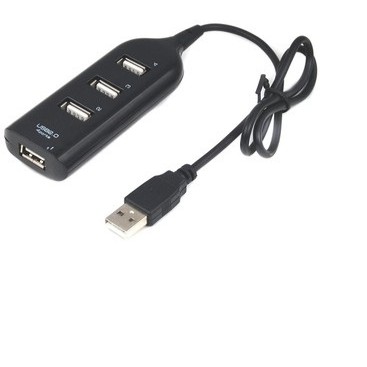 Hub chia USB hình ổ điện 1 ra 4 (Đen)