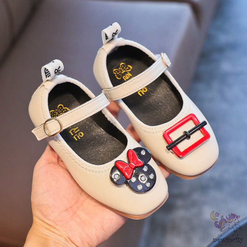 Giày Công Chúa Đế Mềm Chống Trượt Hình Hoạt Hình Đáng Yêu Cho Bé Gái