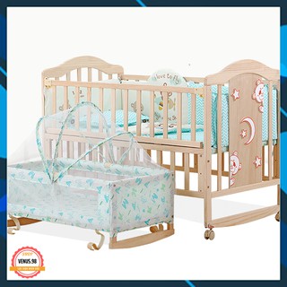 Cũi Cho Bé 6 Chức Năng, Cũi Gỗ Thông Em Bé  từ 3 đến 18 tháng- Venus Shop