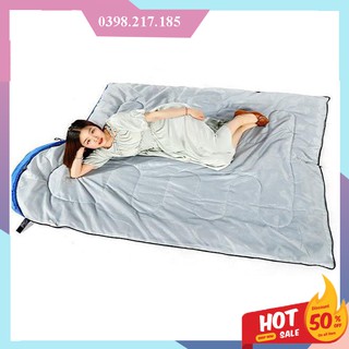 Túi ngủ văn phòng siêu ấm cho mùa đông,túi ngủ dạng chăn ủ kén du lịch cao cấp 170H - dày dặn, ấm áp, nhỏ gon