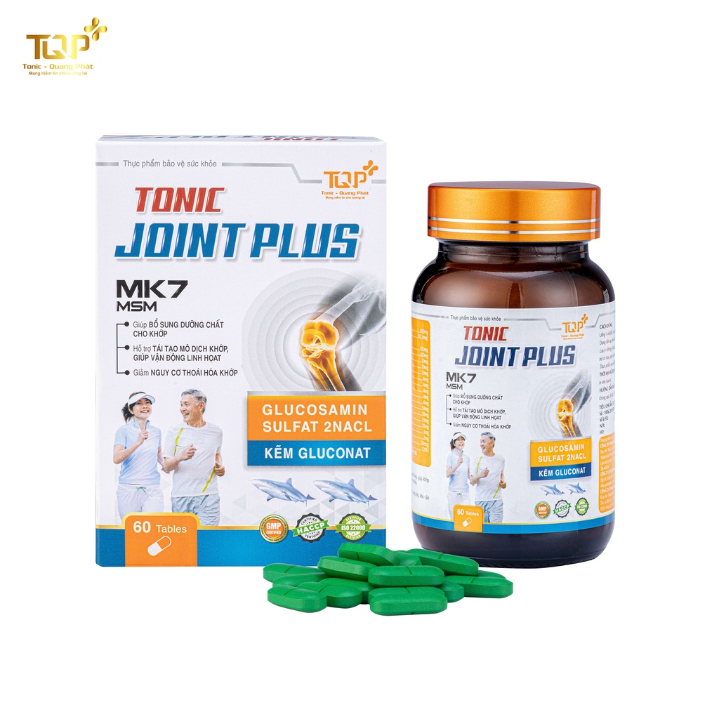 Viên Xương Khớp  Tonic Joint Plus -  Tonic Pharma  - Hỗ Trợ Xương Khớp Chắc Khỏe,Phục Hồi Tái Tạo Sụn Khớp  - Lọ 60 viên
