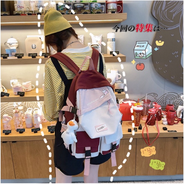 Balo nữ đi học thời trang Ulzzang Hàn Quốc, cặp sách đẹp hàng cao cấp dễ thương, túi xách học sinh chống nước