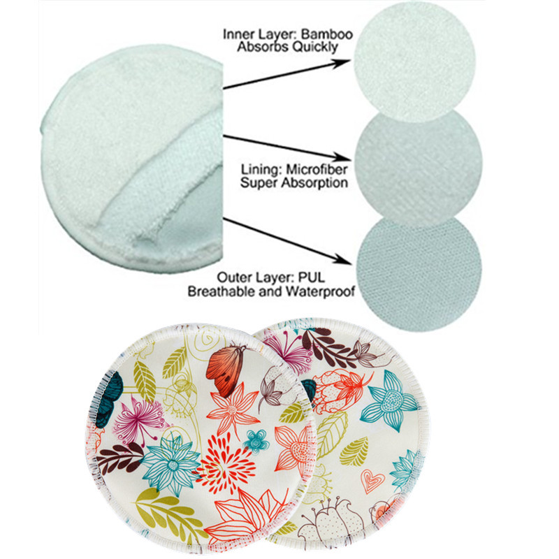 Washable Anti Overflow Pad Three Layer Bamboo Fiber Pad Reusable Waterproof Pad