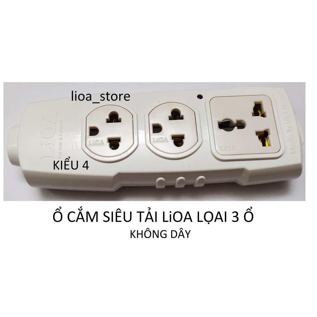 Ổ CẮM KHÔNG DÂY SIÊU TẢI LiOA  LOẠI 3 Ổ.