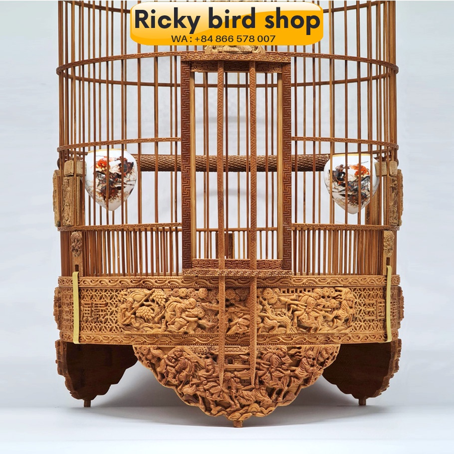 Lồng chim họa mi chạm 3D - Tích Tam Quốc