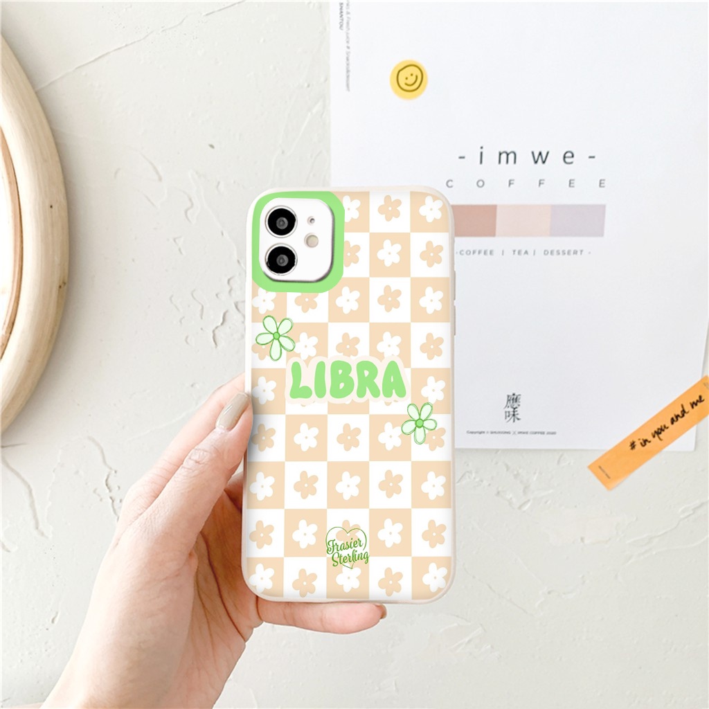 Ốp lưng Iphone 7 plus vuông cạnh - ốp họa tiết LIBRA sang trọng 8plus/x/xsmax/11/11promax/12/13pro/promax/7plus/6/6plus