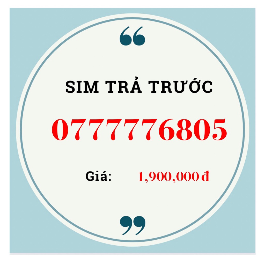 SIM MOBI 4G RẺ ĐẸP - 077777.6805- STT217