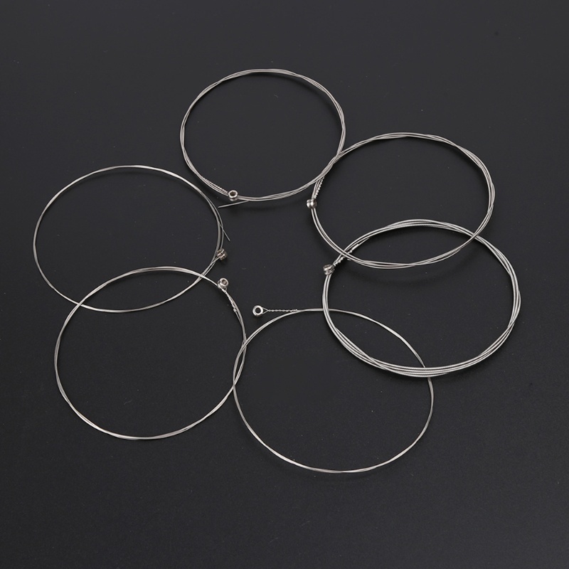 Set 6 Dây Đàn Ghi Ta Điện E100 Bằng Thép Không Gỉ Bền Bỉ