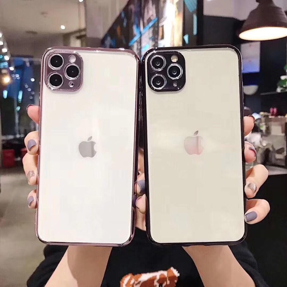 Ốp lưng iphone Lưng Trong Suốt viền xi cấp ip6/6plus/7plus/iphonex/iphone xs max/iphone 11/iphone 11pro/iphone 11promax