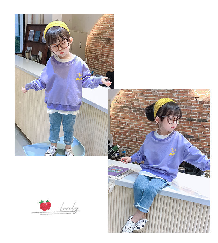 Áo Thun Cotton Tay Dài Họa Tiết Hoạt Hình Cho Bé Gái