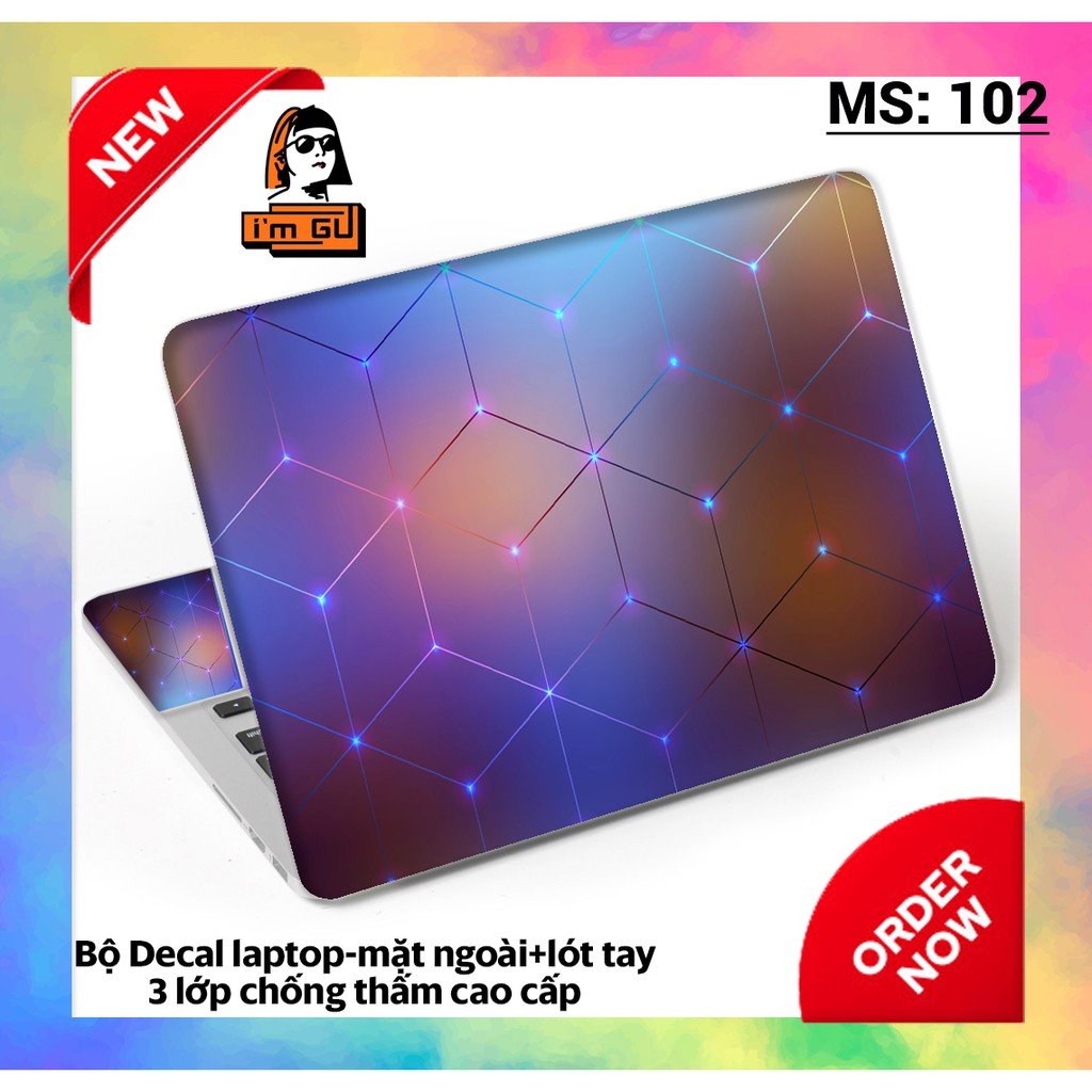 MIẾNG DÁN DECAL LAPTOP BẢO VỆ TRANG TRÍ LAPTOP  Decal cao cấp 3 lớp chống thấm TẤT CẢ CÁC DÒNG MÁY MACBOOK/ACER/HP/DELL