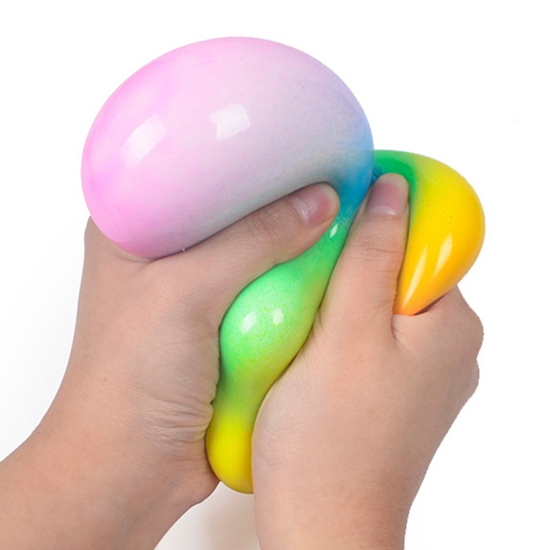 Đồ chơi nắn bóp giúp giải tỏa căng thẳng hình cầu vồng chất liệu mềm mại