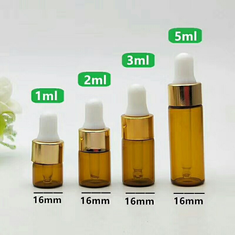 CHAI THUỶ TINH 3ML, 5ML MỎNG ĐỰNG TINH DẦU NẮP BÓP KÈM ỐNG NHỎ GIỌT