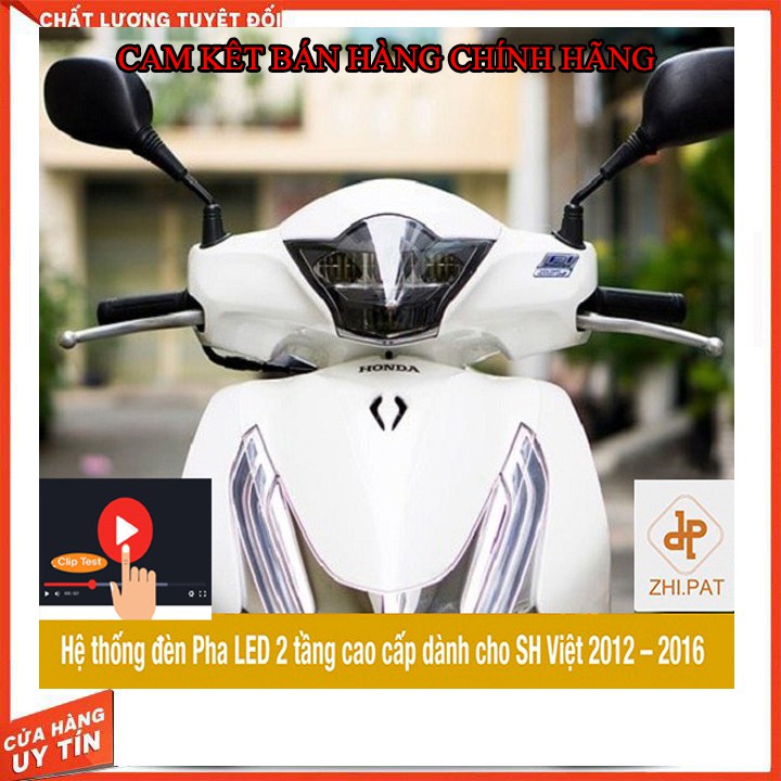 Đèn Led 2 tầng ZHIPAT cho SH Việt 2012-2016 chóa màu 2 tầng ( màu ĐEN )