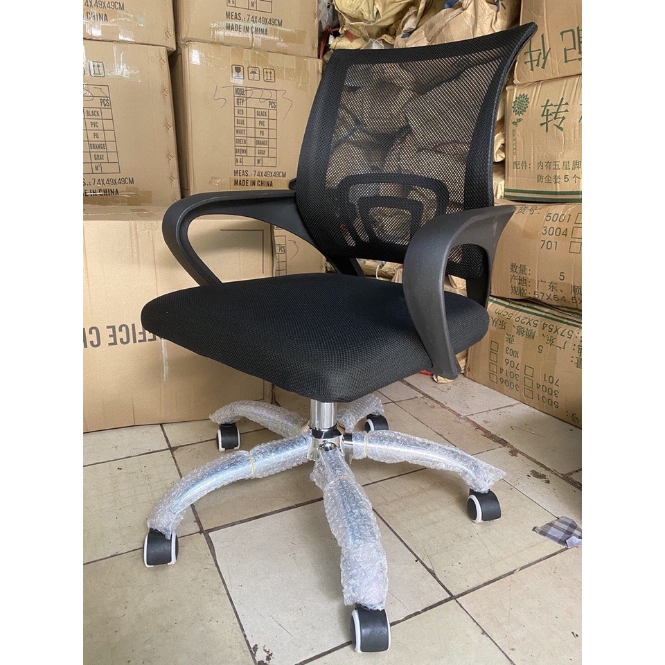 Ghế Xoay Văn Phòng Làm Việc, Đệm Lưới Có Tựa Lưng Có Bánh Xe