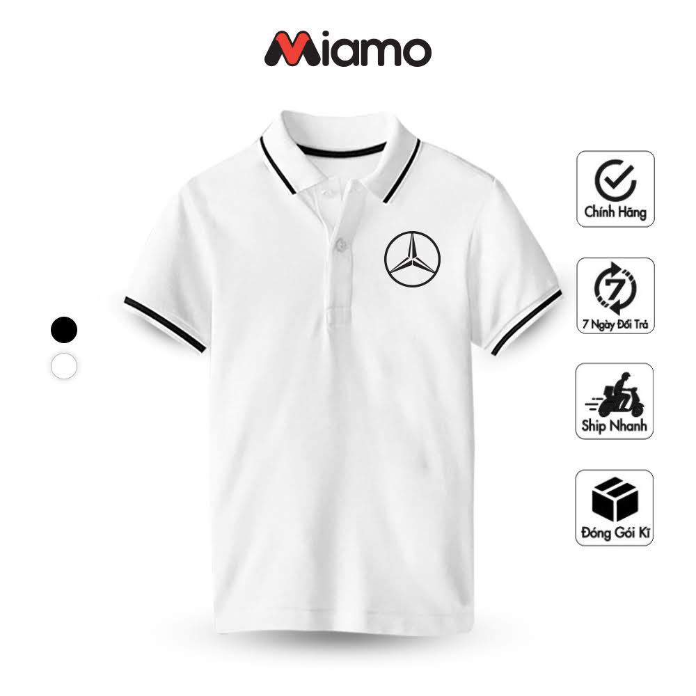 Áo thun polo unisex Miamo Mec hãng xe basic phom ôm thoải mái, vải ko nhăn xù dành cho nam nữ M11