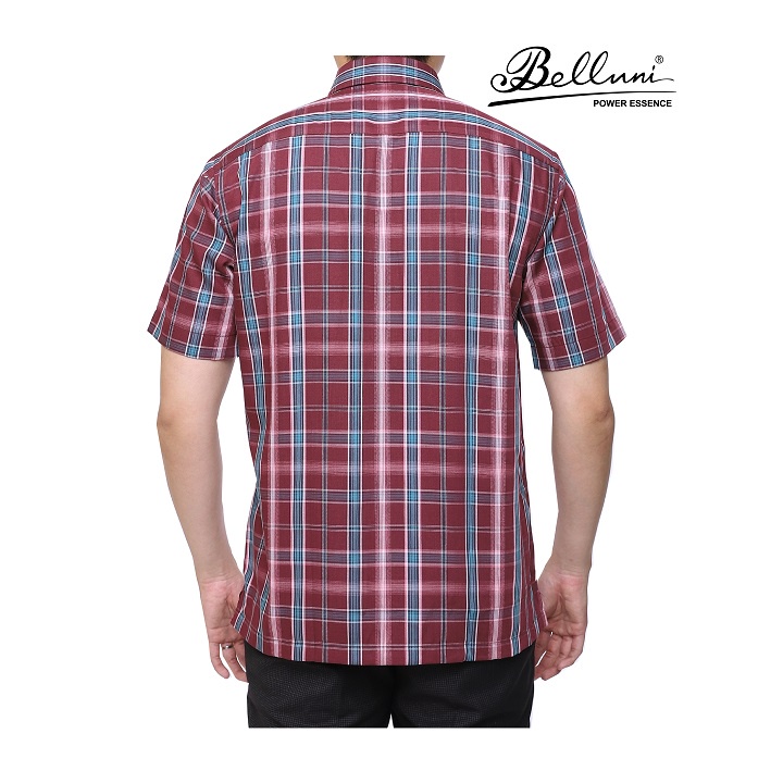 Áo sơ mi nam ngắn tay BELLUNI vải sởi sen- ABN.LN.BE.201.R2