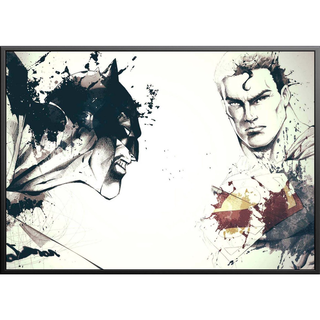 Tranh canvas treo tường BATMAN + khung composite và đinh treo – decor phòng đẹp và ấn tượng