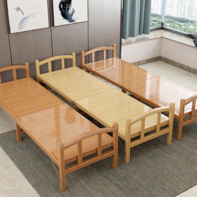 Giường Gấp Gọn Văn Phòng Tre, chõng tre xếp đa năng tiện lợi chung cư bệnh viện. Không mối mọt. Kích thước 100x197cm