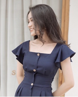 ĐẦM CỔ U TAY BÈO (KÈM VIDEO)
