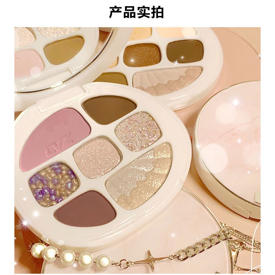 Bảng Phấn Mắt 8 Ô Màu CVZ Tortoise Shell Eyeshadow Pallete Nội Địa Trung