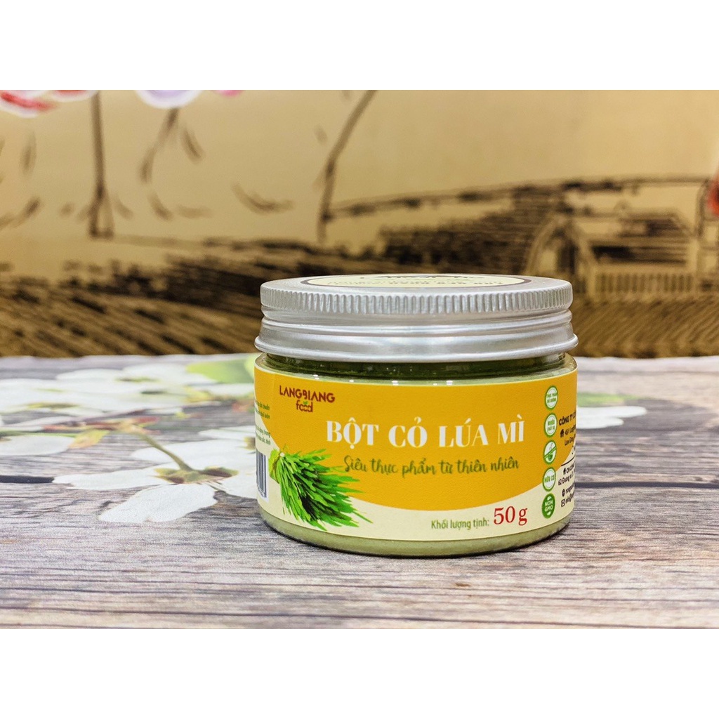 Bột cỏ lúa mì Langbiang Food, 50g, hũ