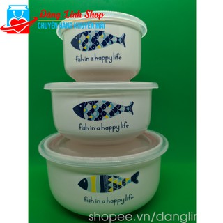 Bộ 3 thố sứ hút chân không Vitadairy