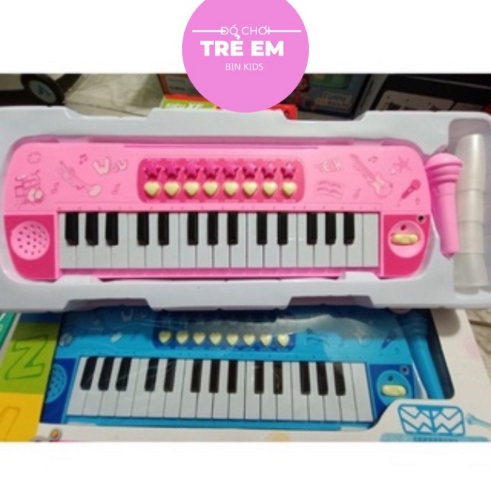 Đàn piano cho bé kèm mic đồ chơi có nhạc