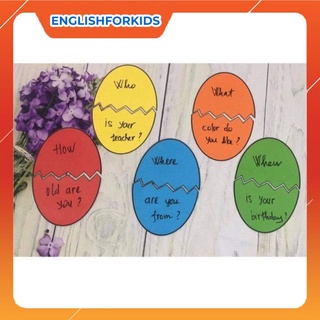 Set trứng ghép từ 5 quả (game hỗ trợ dạy học thú vị) - English For Kid