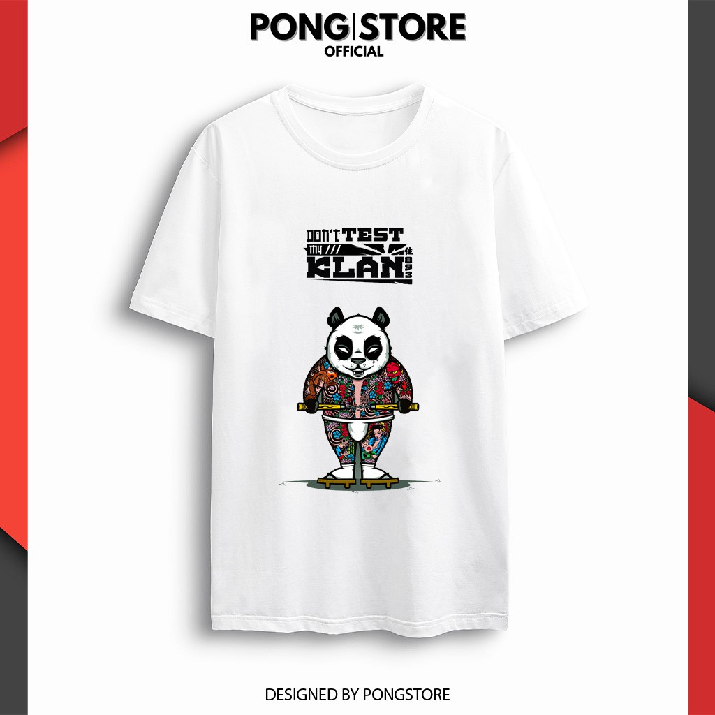 Áo thun nam tay lỡ in hình Panda Găng Tơ, Áo thun nam nữ form rộng chất thun co giãn màu trắng siêu ngầu