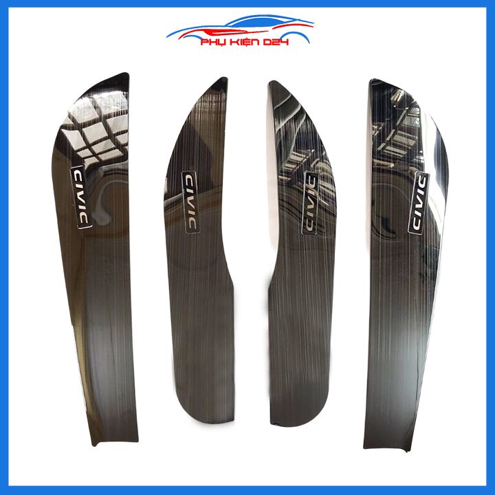 Bộ ốp tapli Civic 2016-2017-2018-2019-2020-2021-2022 vân Titan chống xước va đập khi mở cửa và làm đẹp xe