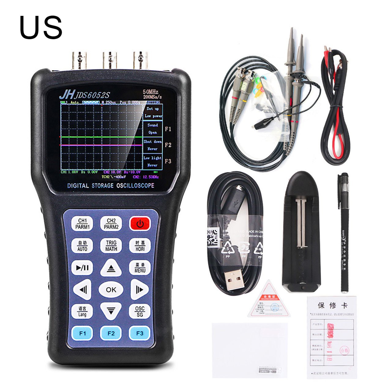 [hàng mới về] Handheld Oscilloscope JDS6052S Digital Storagesignal Function Generator