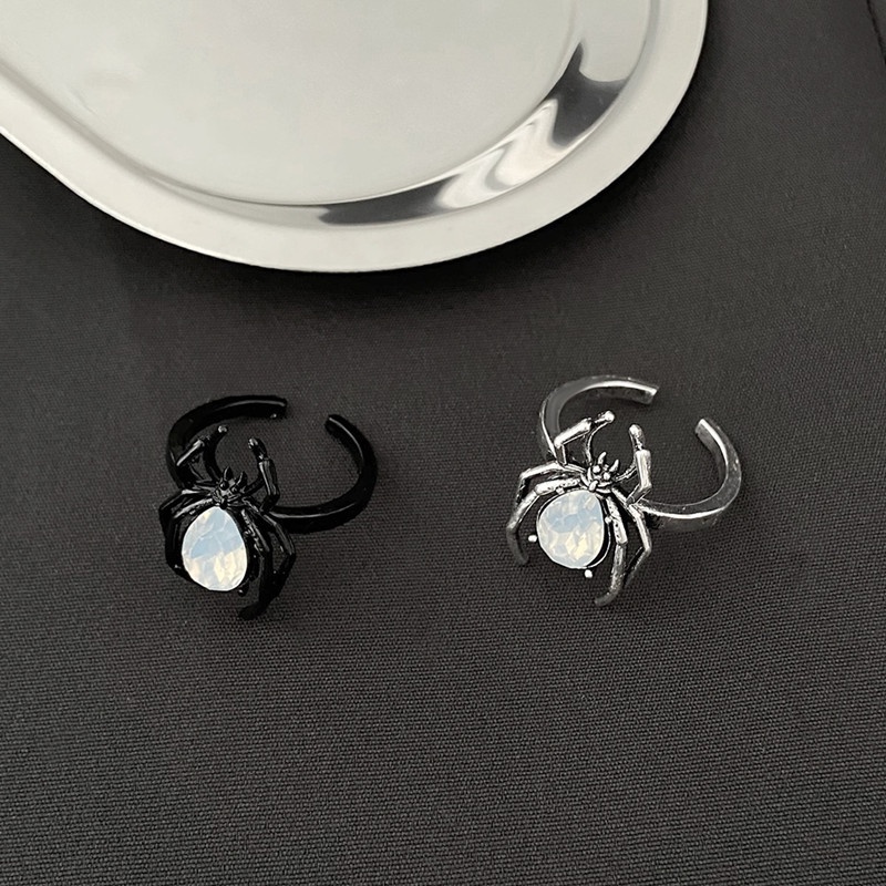 Nhẫn Hợp Kim Hình Nhện Phong Cách Gothic Cổ Điển Đơn Giản Cá Tính