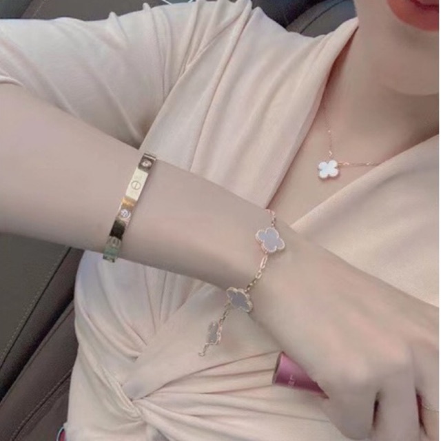 Dây chuyền cỏ bốn lá titan hot xinh/sang chảnh/cao cấp|CÓ BẢO HÀNH