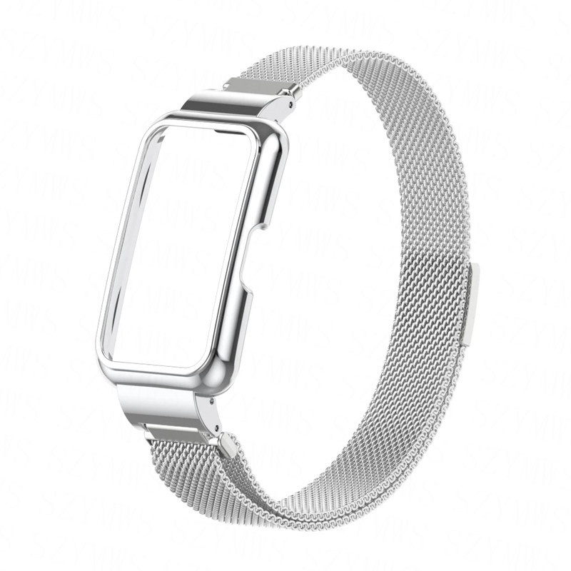 Dây Đeo Thay Thế Bằng Thép Không Gỉ + Ốp Bảo Vệ Cho Huawei Honor Band 6 / 7 / Huawei Band 7