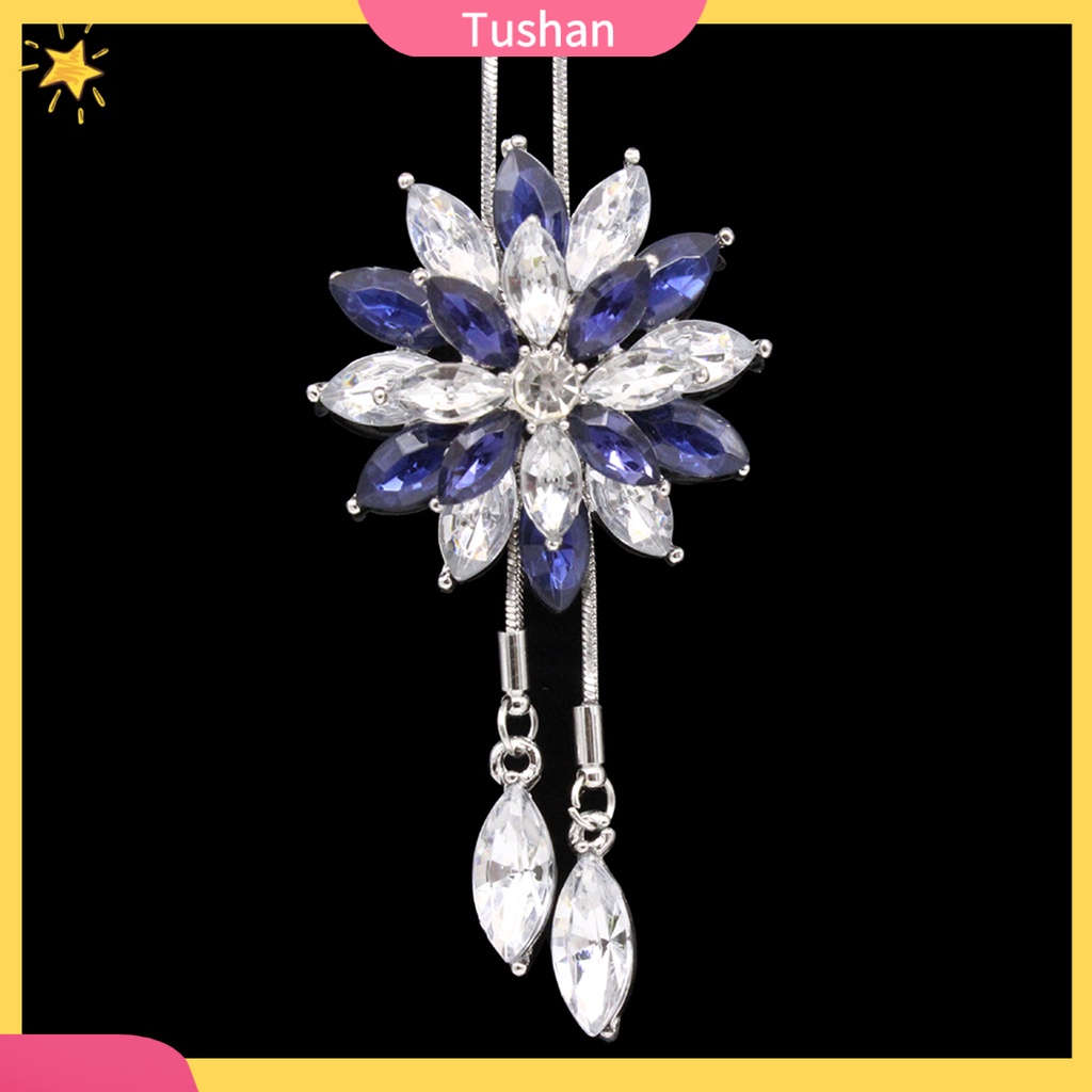 Vòng cổ mặt hình bông tuyết đính đá lấp lánh