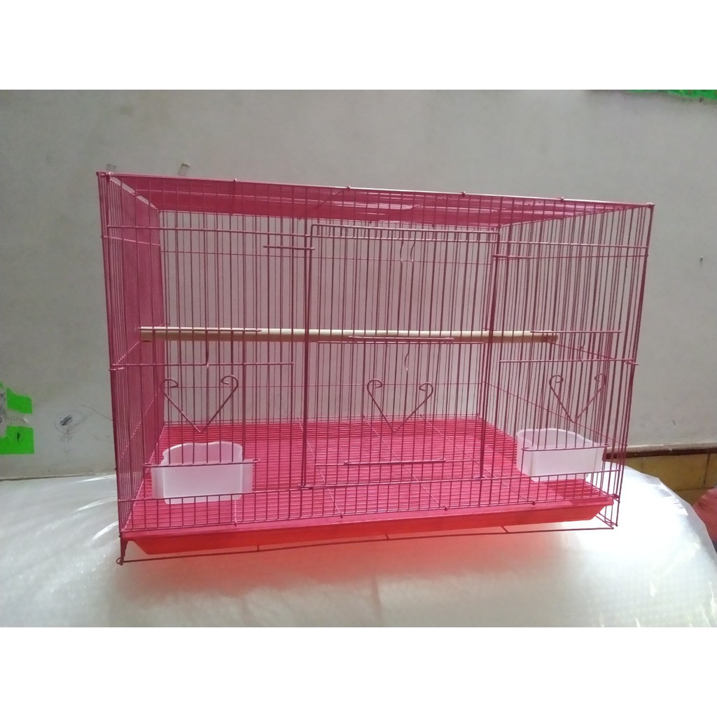 LỒNG 60x40 CHO CHIM,YẾN PHỤNG,LB,COCKATEIL (có 3 màu xanh,cam,hồng có thể thay đổi theo kho của shop)