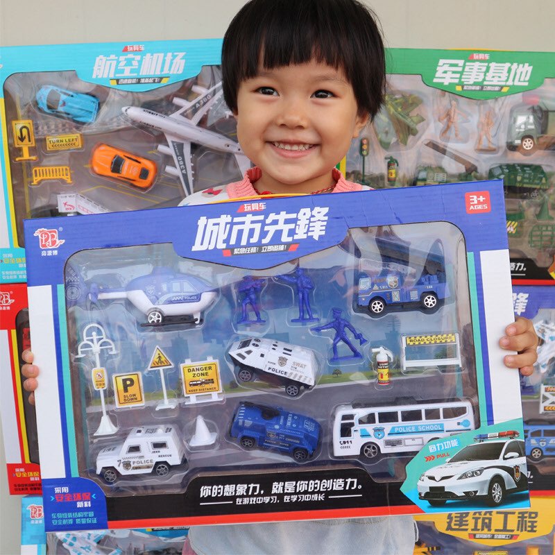 BỘ ĐỒ CHƠI XE CẢNH SÁT 10 MÓN