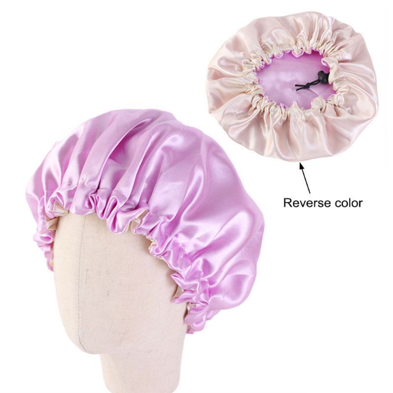 Mũ Chemo Hai Lớp Bằng Satin Màu Sắc Tươi Sáng Có Thể Điều Chỉnh Kích Thước Dùng Khi Ngủ Mùa Hè Cho Trẻ Em