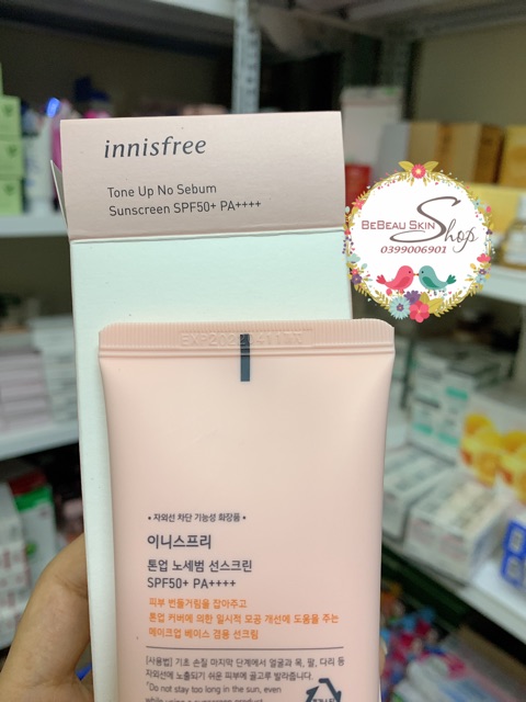 KEM CHỐNG NẮNG INNISFREE ( Mild, No sebum, Long lasting for oily skin, Triple shield , watering ) (Auth - Có bill)