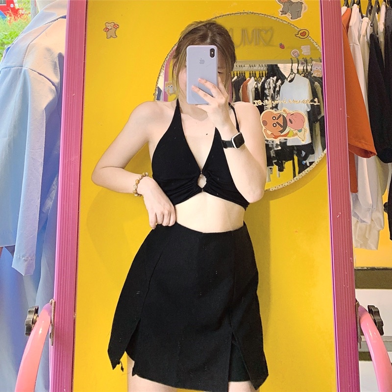 Áo Croptop Yếm Hở Lưng Khoen Cột Sexy YUMI BÁN SỈ Áo Croptop Yếm Hở Lưng Siêu Hot 2021 | WebRaoVat - webraovat.net.vn