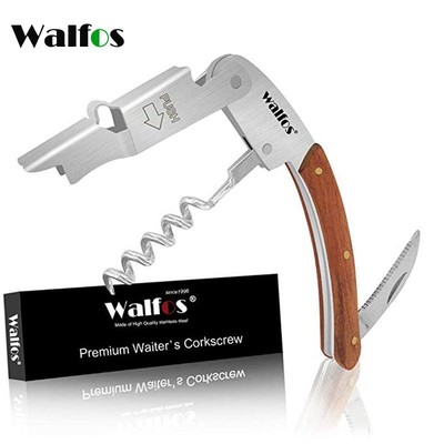 WALFOS Máy mở chai bằng thép không gỉ đa chức năng ba trong một