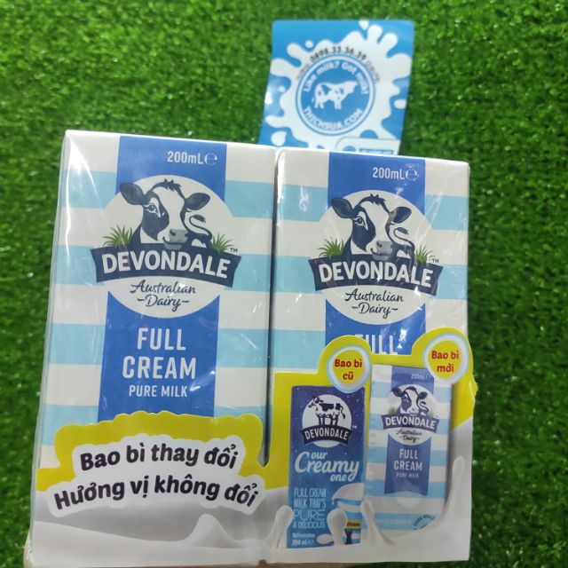 Sữa Tươi Devondale Full cream 200ml (T10/21)