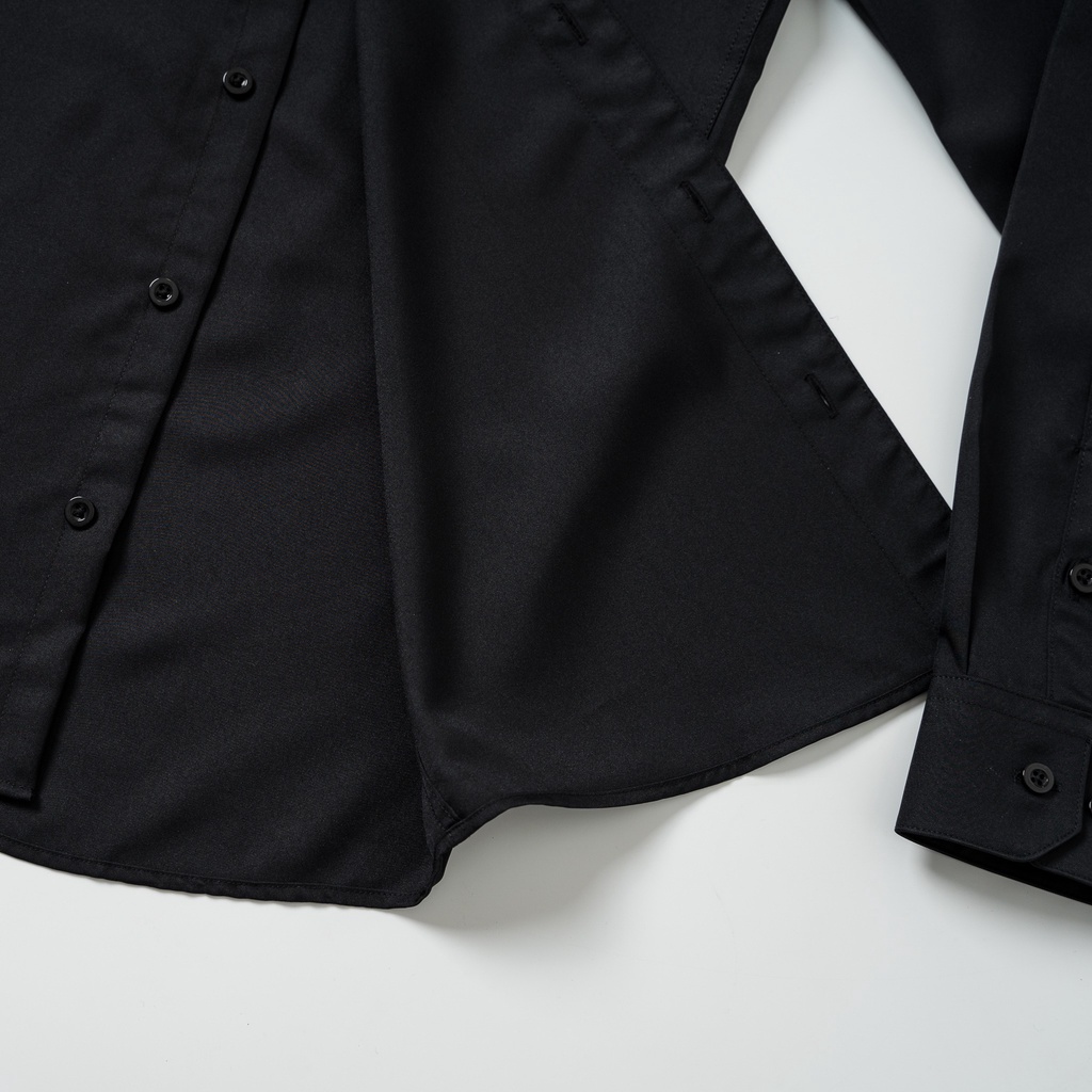 Áo sơ mi tay dài KENTA nam đen SMD0060