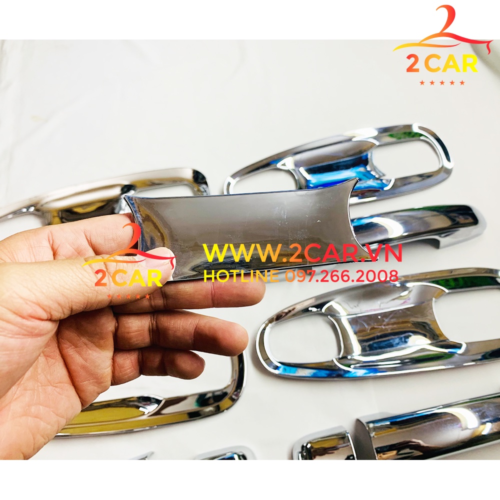 Ốp tay nắm, hõm cửa xe Toyota Land Cruiser Prado 2011-2021, mạ Crom cao cấp