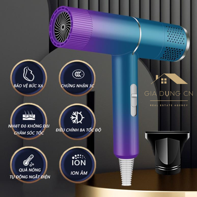 Máy sấy tóc 2 chiều nóng lạnh công suất lớn Concept, máy sấy tóc ion âm, chăm sóc tóc mềm mượt-CN29
