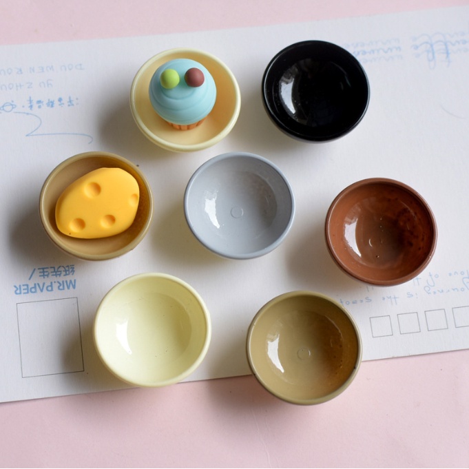 Charm mô hình bát nhỏ cho các bạn trang trí nhà búp bê, slime, DIY