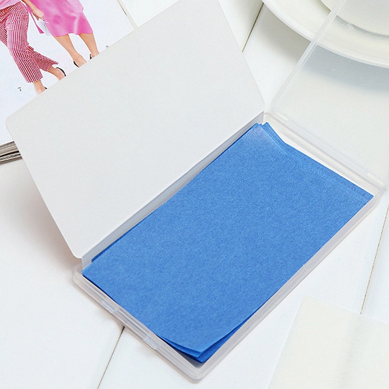 Hộp Mặt Nạ Da Lộn Màu Xanh Dương Thấm Dầu Làm Mới Da Mặt | BigBuy360 - bigbuy360.vn