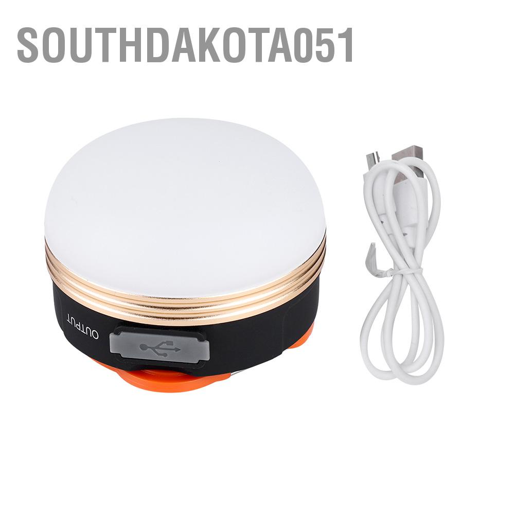 Southdakota051 Đèn LED ngoài trời chống thấm nước Mini có độ sáng cao treo cho lều cắm trại USB thể sạc lại